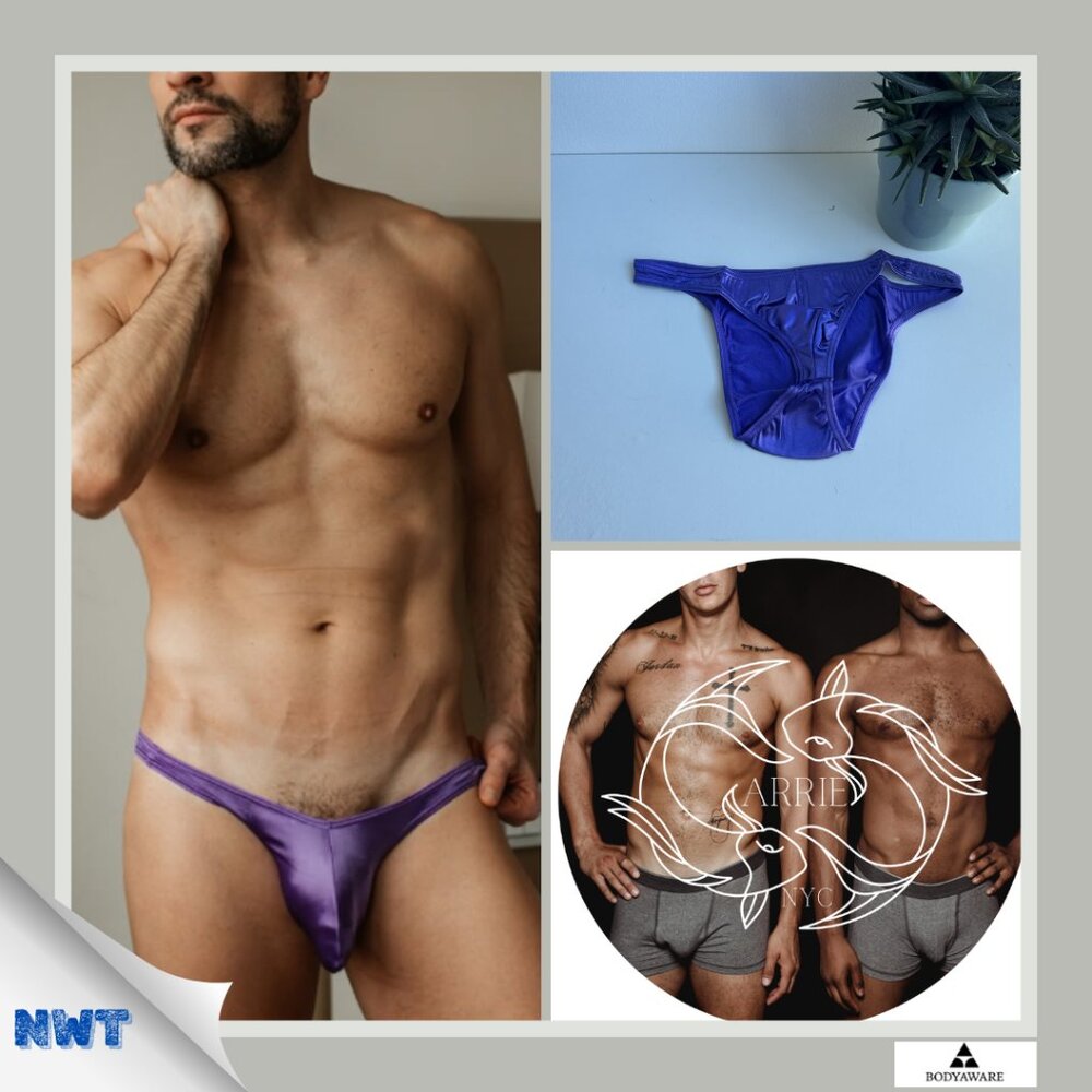 Body Aware - Luxe Satin Bikini Brief - Purple (Size S)